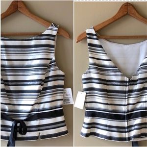 NWT David’s bridal separates v-back brocade shell